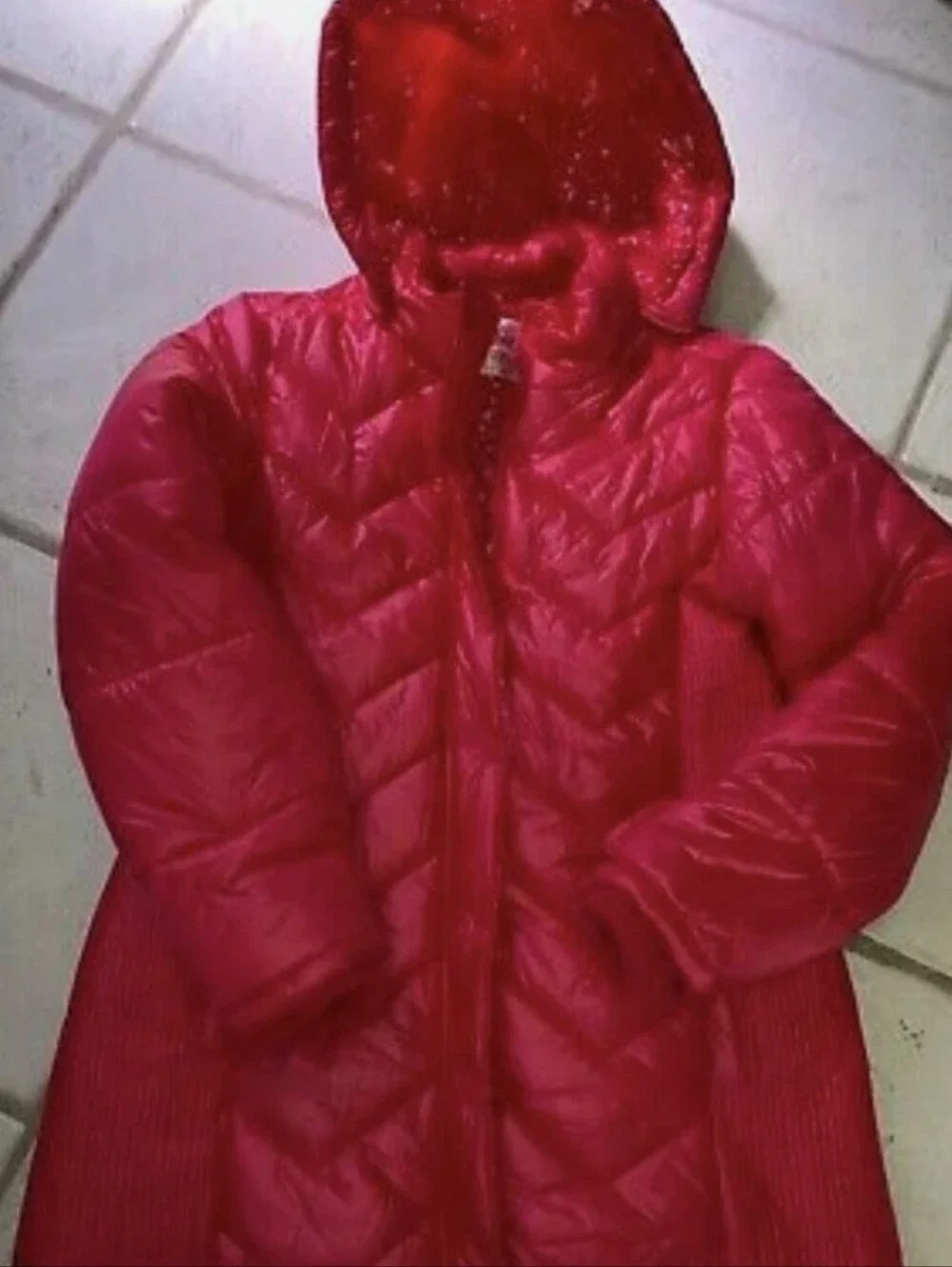 Justice Girls Hot Pink Quilted Hooded Puffer Jacket Size 20